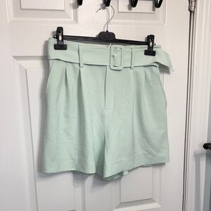 Joe Fresh Light Green High-Waisted Shorts